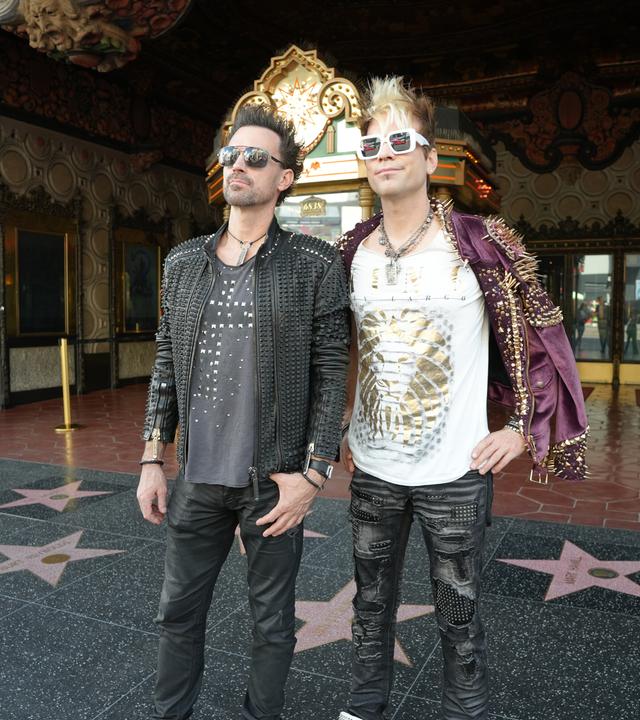 Andreas und Chris Ehrlich auf dem "Hollywood Walk of Fame"