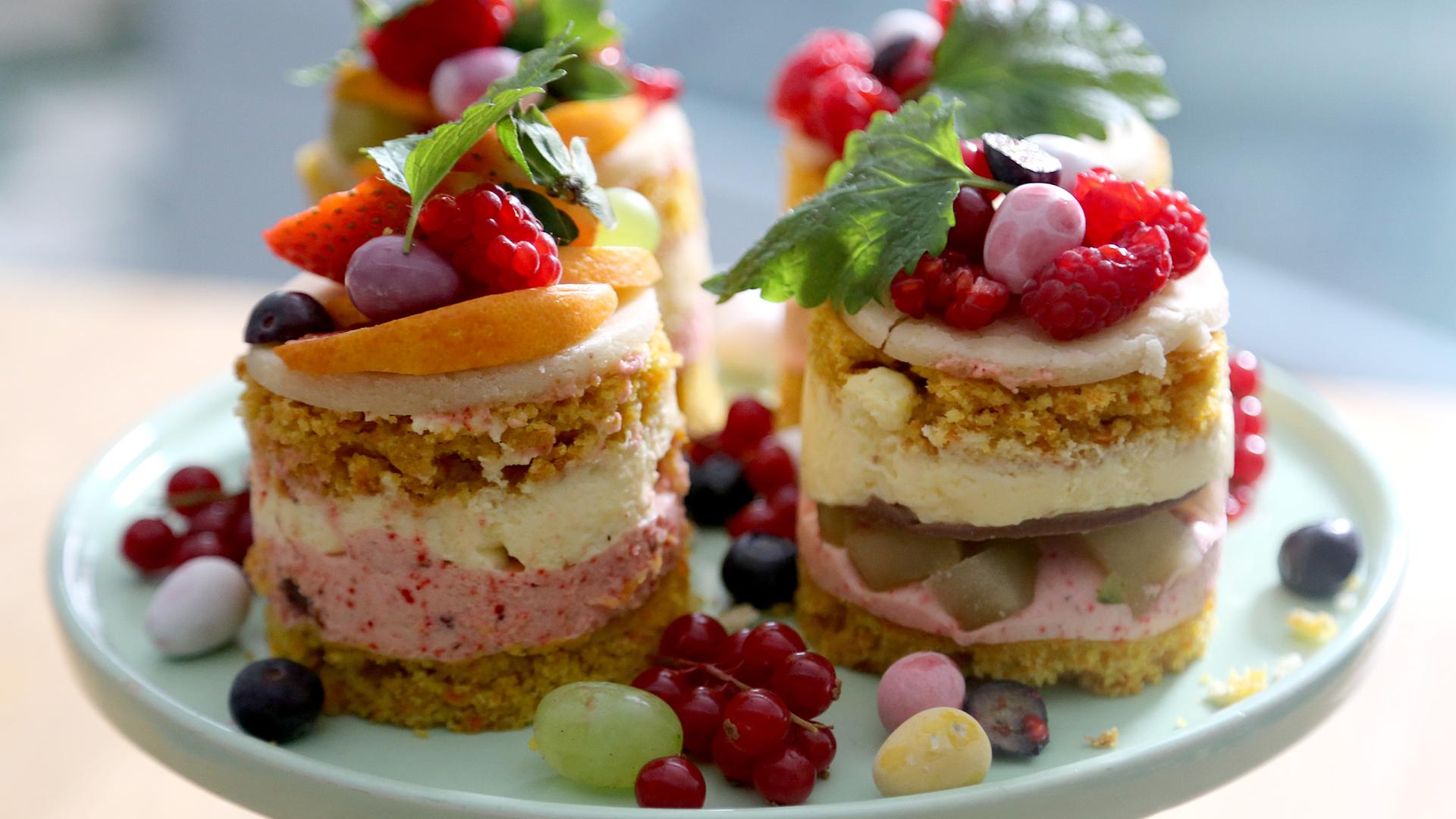 Rezept Eierlikor Beeren Tortchen Zdfmediathek 