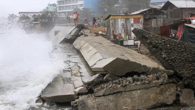 Ein Taifun auf den Philippinen.