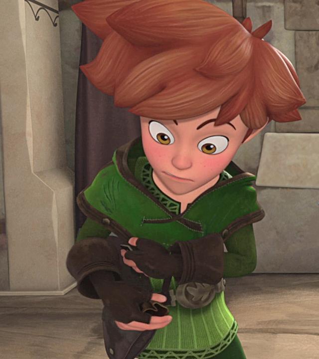 Marian (rechts) zeigt auf Robin (links) der zerknirscht ausschaut.