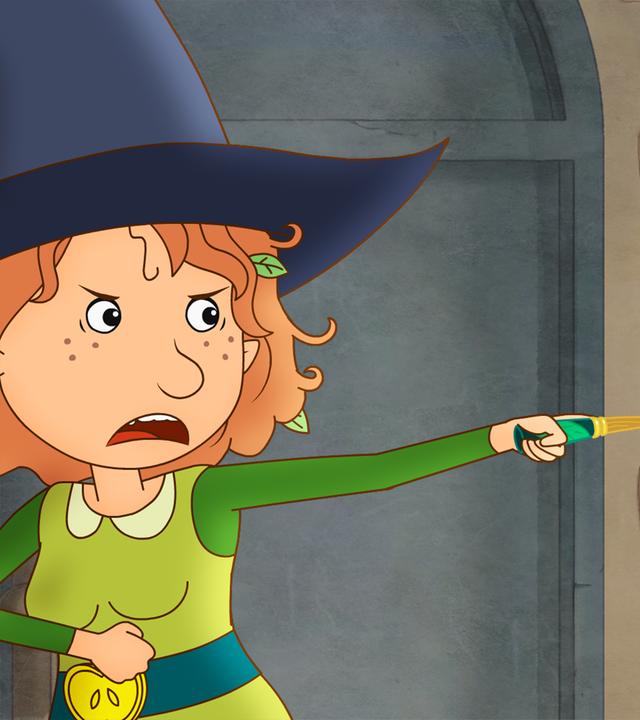 Petronella hilft in in Kuchenbrands Backstube aus.