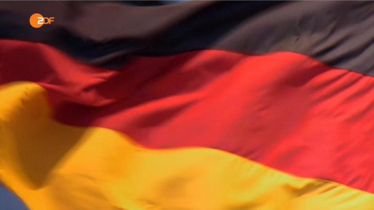Eine wehende Deutschland-Flagge
