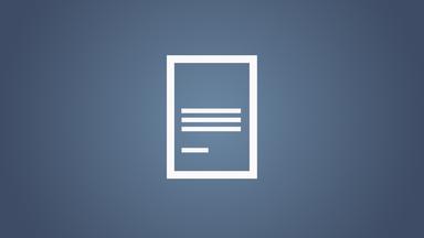 Icon stilisiertes Dokument vor blauem Hintergrund