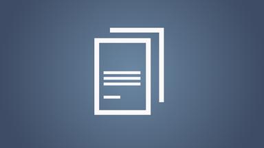 Icon für einen Dokumentenstapel auf blauem Hintergrund
