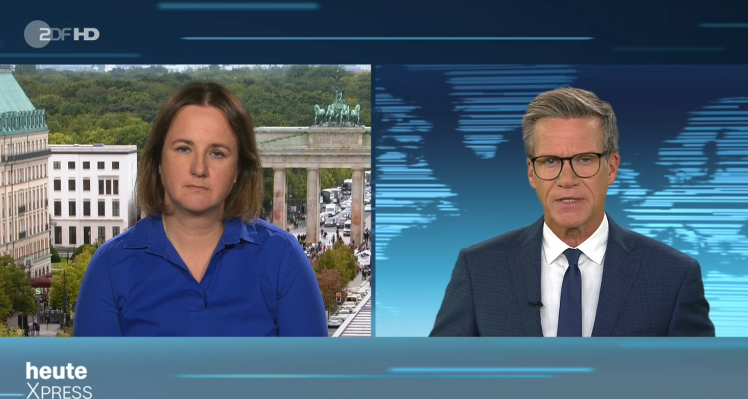 ZDF-Korrespondentin Christiane Hübscher berichtet in Berlin