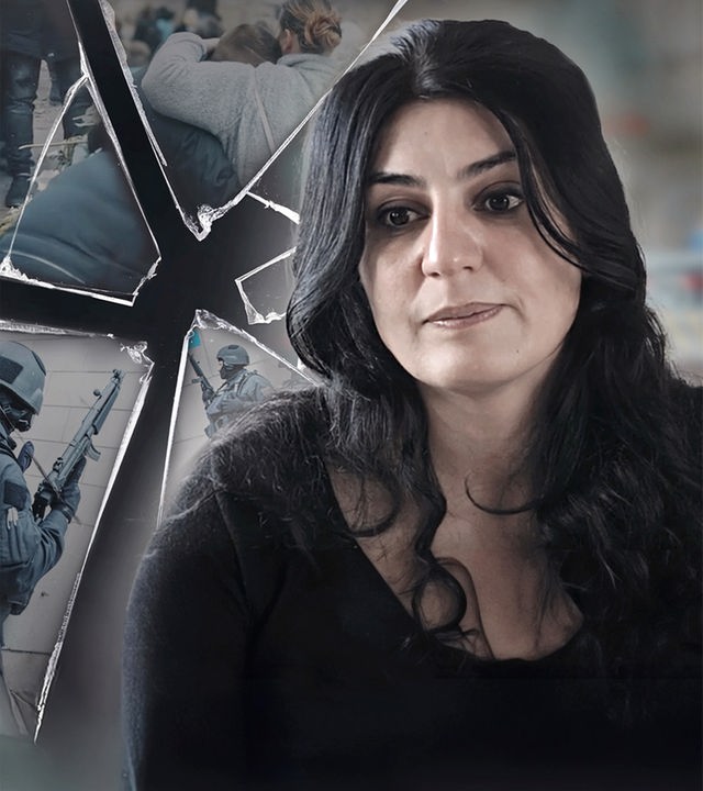 "Einzeltäter - Hanau": Collage mit trauernden Angehörigen und Polizisten.