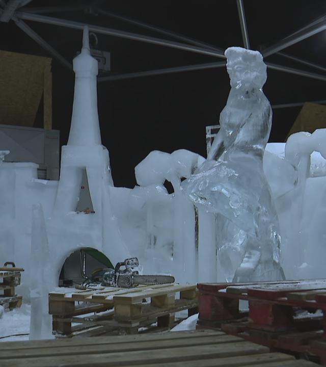 Eisskulpturen-Ausstellung
