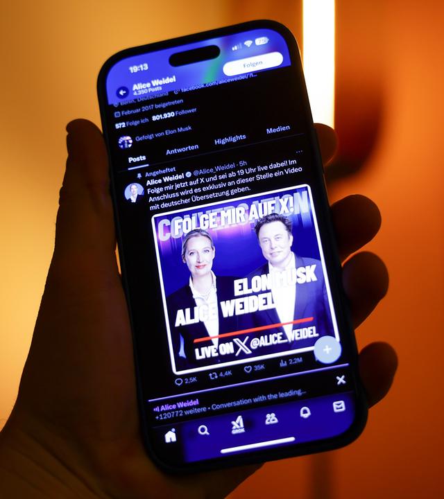 X-Account von Alice Weidel kündigt Gespräch mit Elon Musk an