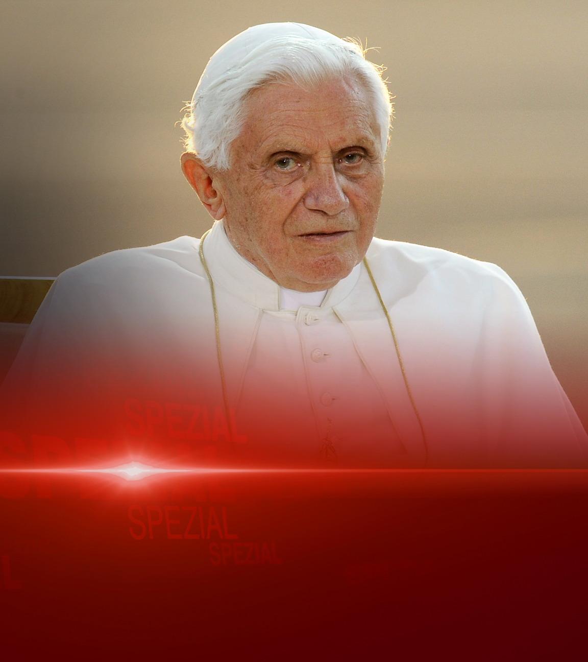 Papst Benedikt XVI bei seiner Verabschiedun