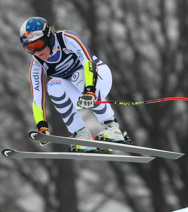 Emma Aicher nimmt nimmt am FIS Alpinen Skiweltcups in Tarvisio, Italien, am 18. Januar 2026 teil.