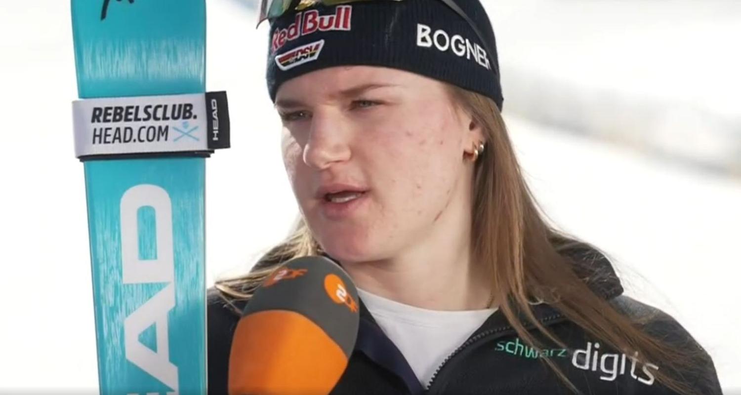 Skirennläuferin Emma Aicher im ZDF-Interview beim Wintersport- und Paralympics-Livestream.