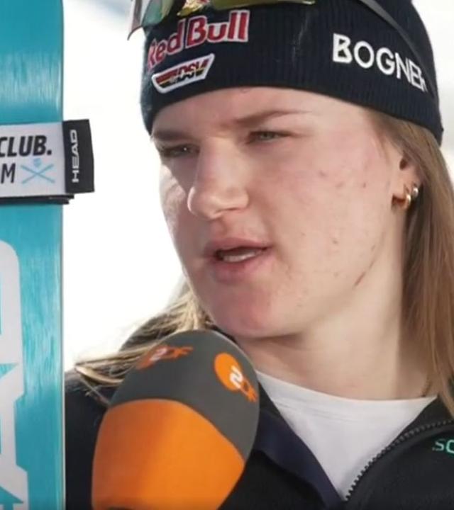 Skirennläuferin Emma Aicher im ZDF-Interview beim Wintersport- und Paralympics-Livestream.