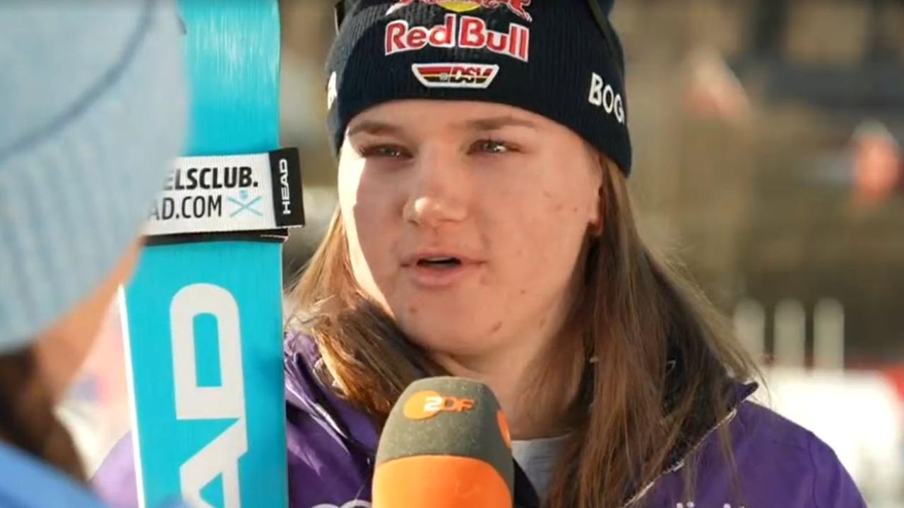 DSV-Skirennläuferin Emma Aicher im ZDF-Interview nach dem Abfahrtsfinale in Kvitfjell 