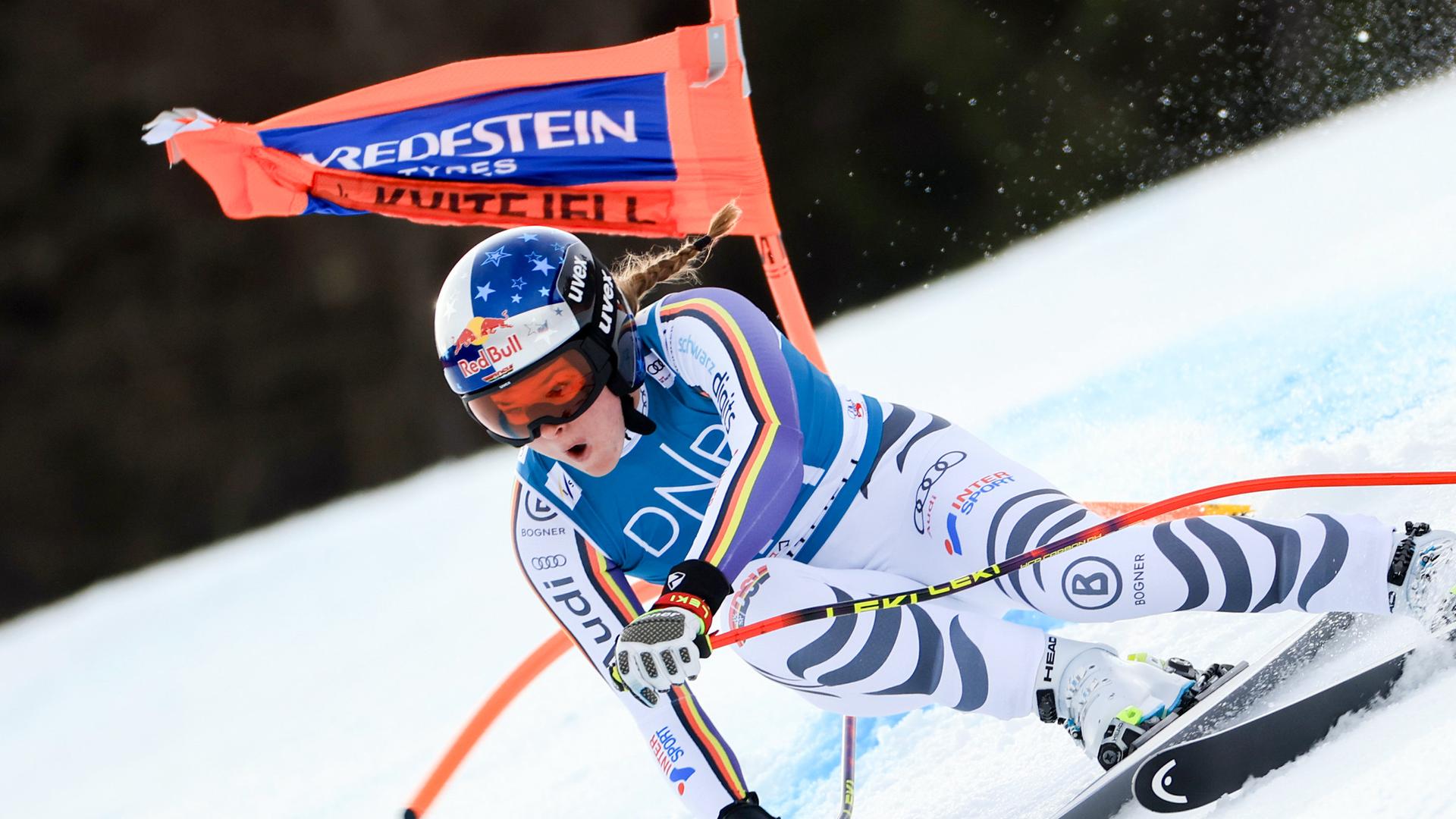 Emma Aicher (Deutschland) in Aktion. 