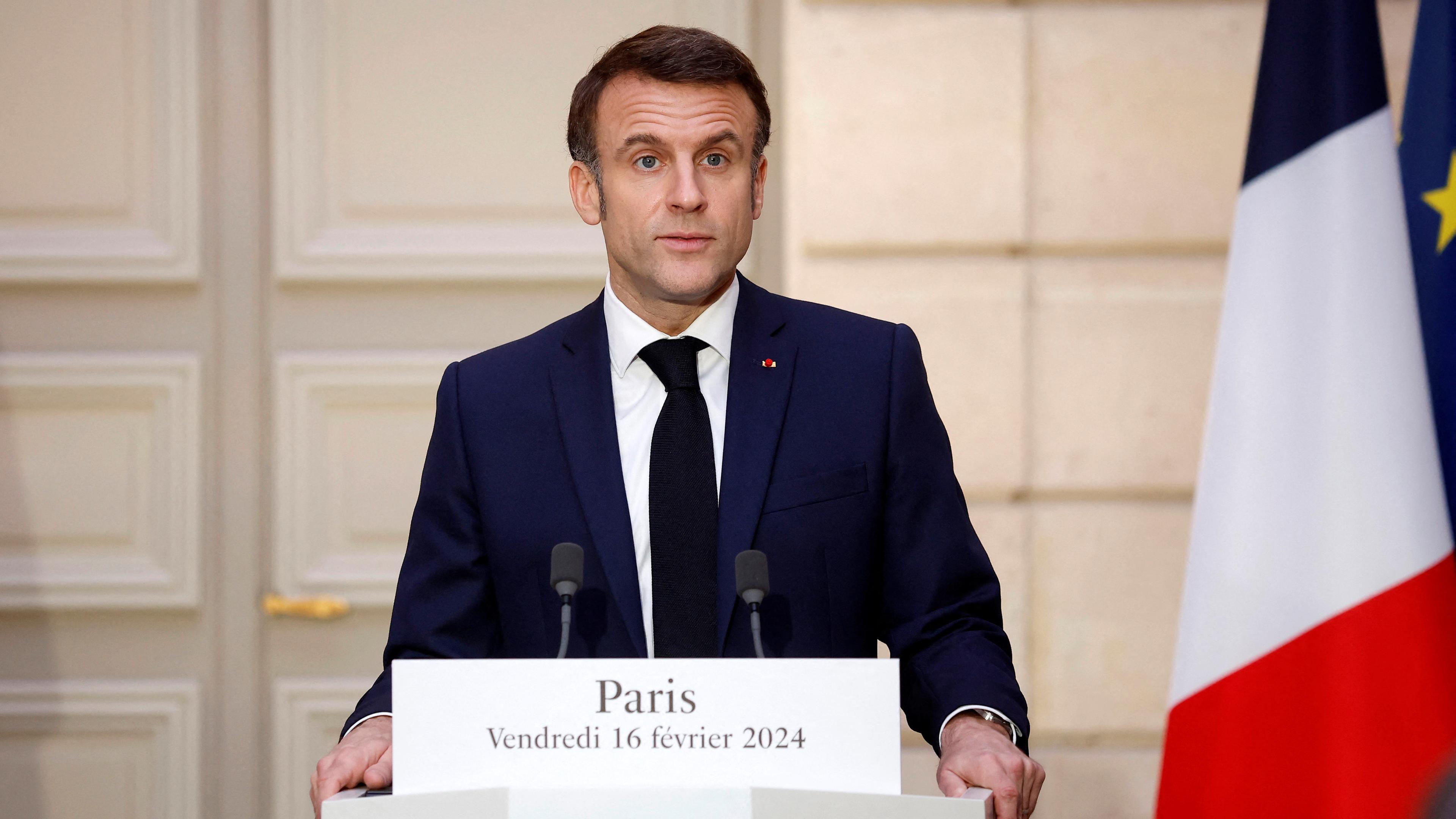Emmanuel Macron in Paris 