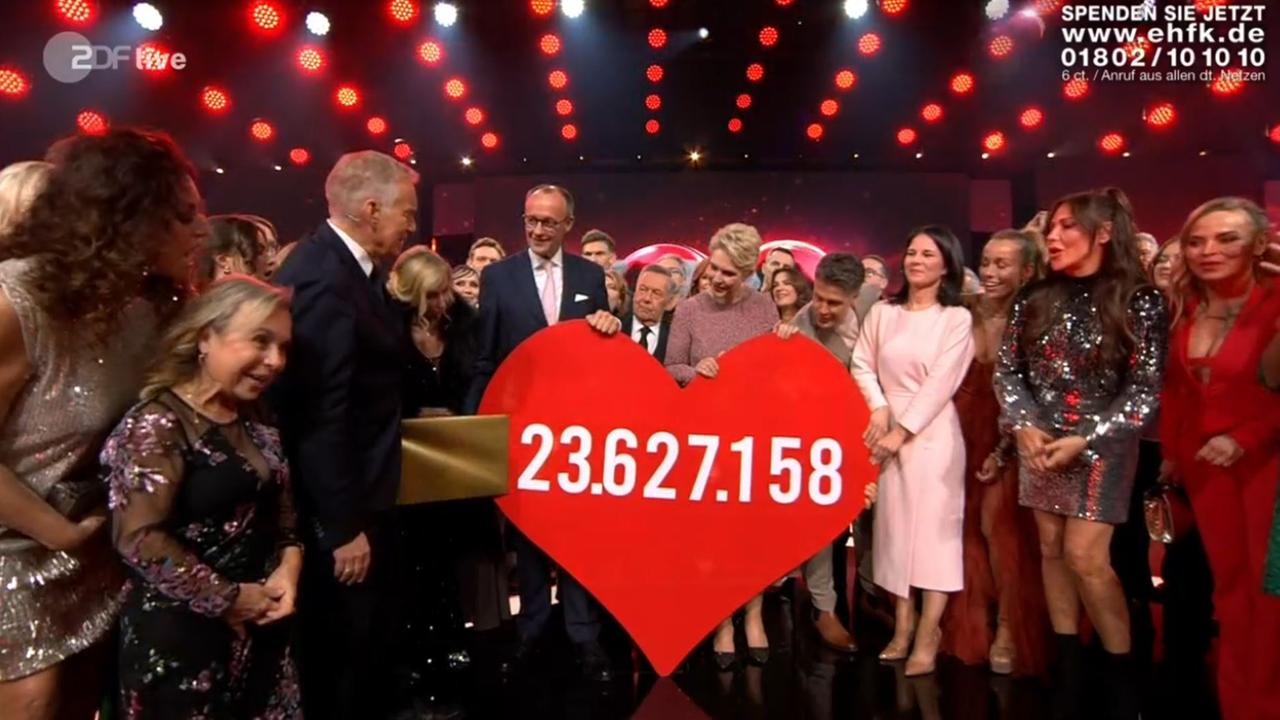 Spendensumme bei "Ein Herz für Kinder"