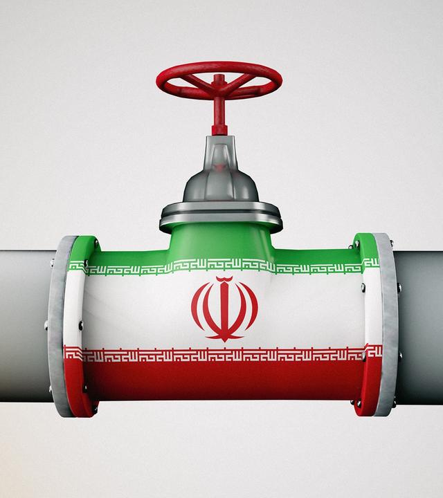 Pipeline mit iranischer Flagge