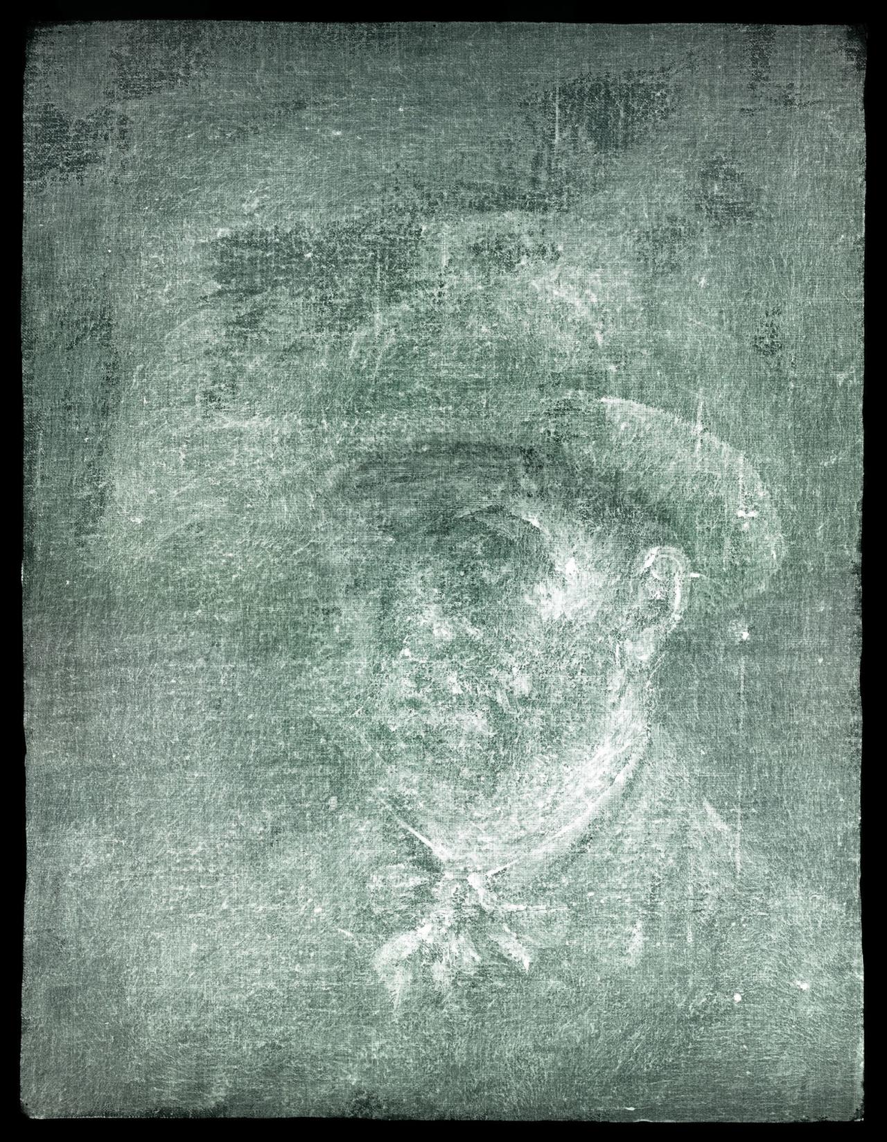 Großbritannien, London: Dieses von den National Galleries of Scotland herausgegebene Röntgenbild zeigt Vincent Van Gogh.