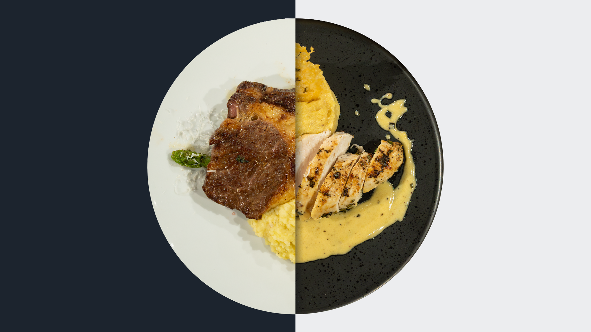 Entrecôte vs. Zitronen-Rosmarin-Hähnchen