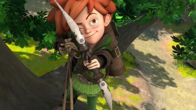 Robin Hood zielt genau, damit sein Plan aufgeht.