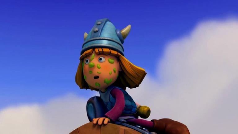 Wickie auf dem Weg, seinem Paps aus der Patsche zu helfen.