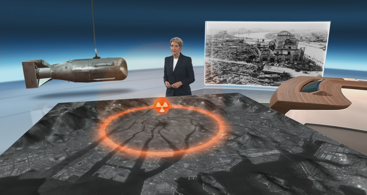 Video, das grafisch die Dimensionen des Atomangriffs von 1945 erklärt