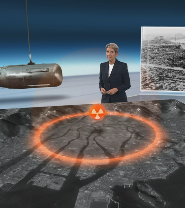 Video, das grafisch die Dimensionen des Atomangriffs von 1945 erklärt