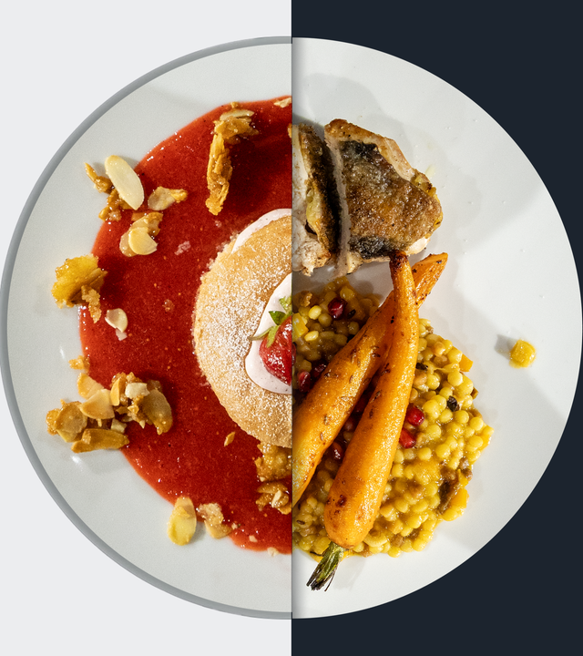 Erdbeertötchen vs. Perlhuhnbrust