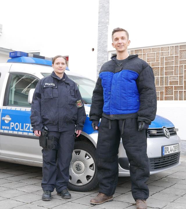 Eric beim Polizeihundetraining