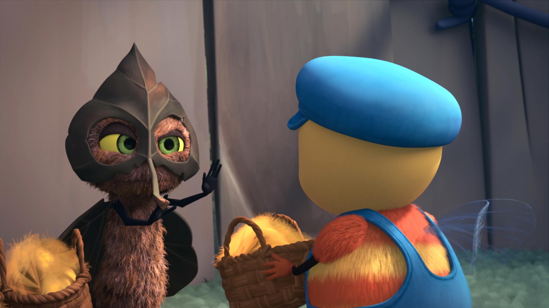 Incognito Imago hat die linke Hand erhoben und stoppt eine Biene.