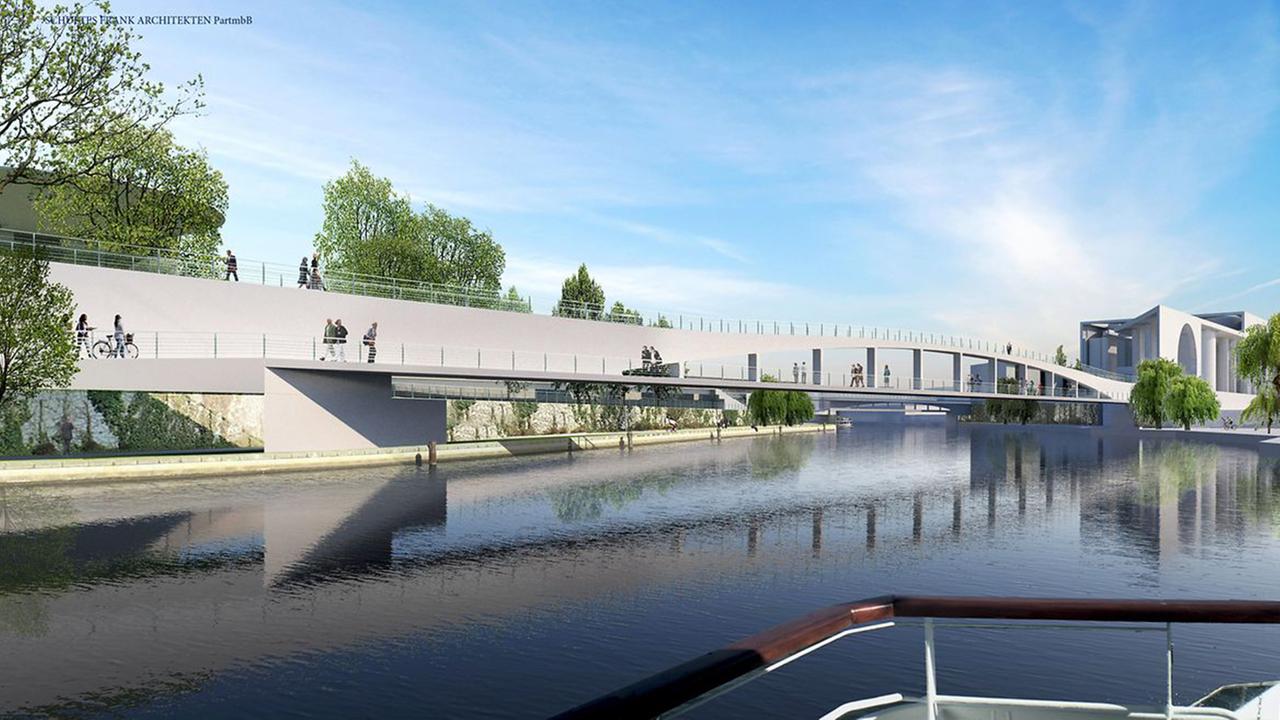 A new footbridge to the south will be the link over the Spree.