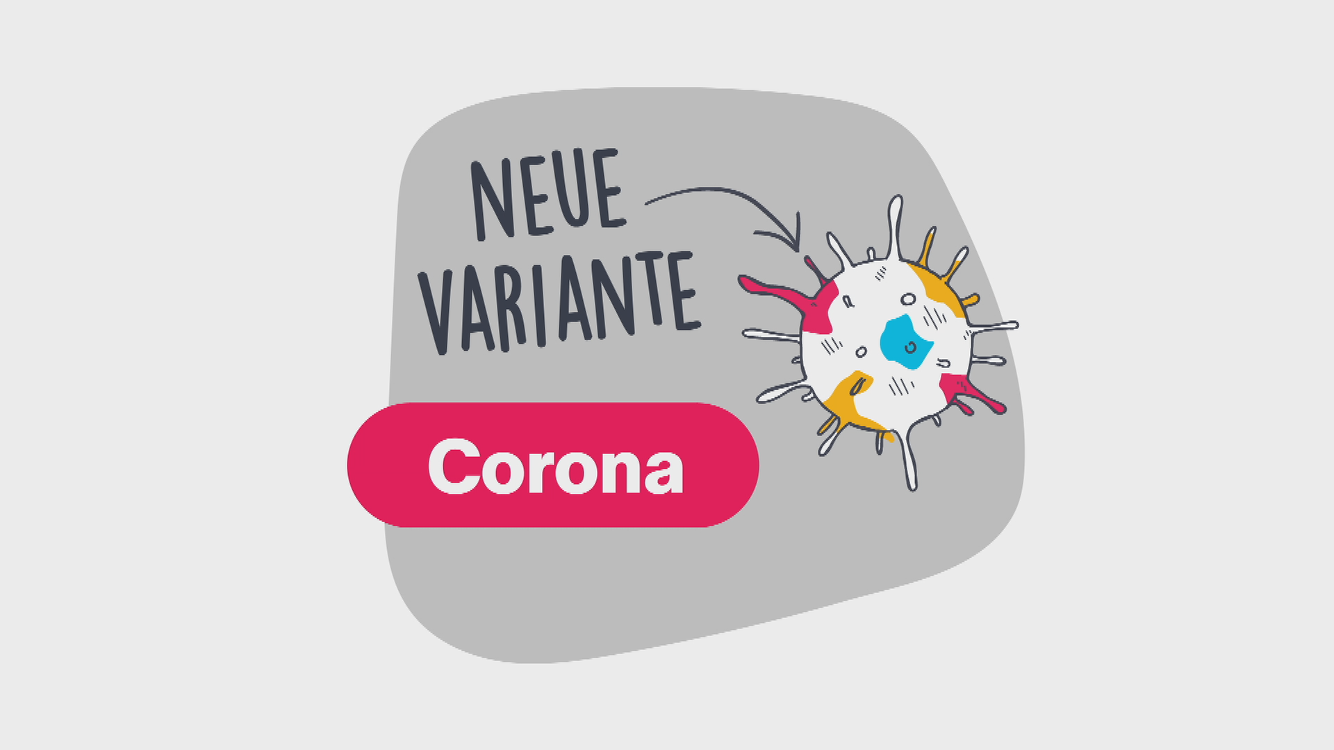 Coronavirus mit dem Schriftzug: Neue Variante