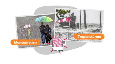 Gefährlicher Mix: Monsun und Tropensturm 
