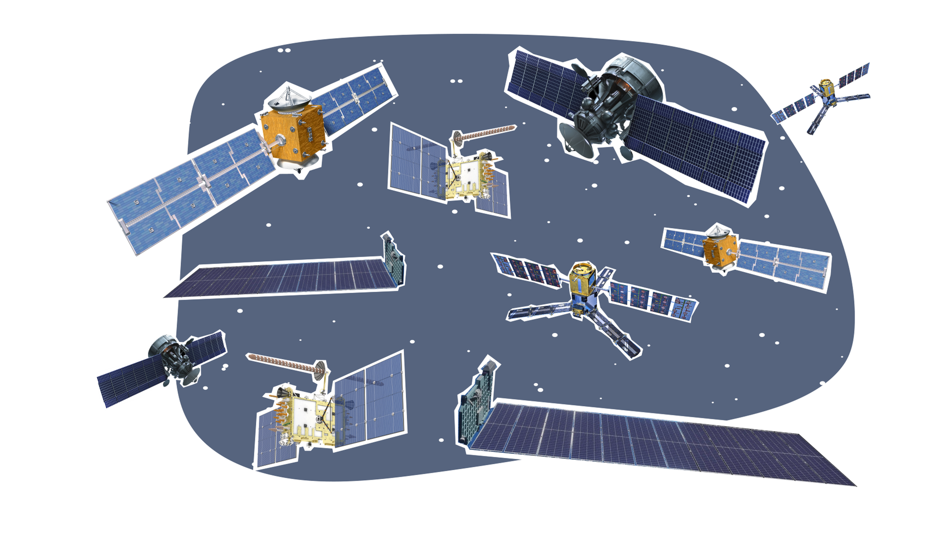 Bild für  Immer mehr Satelliten im All 