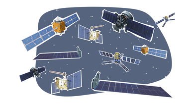 Immer mehr Satelliten im All 