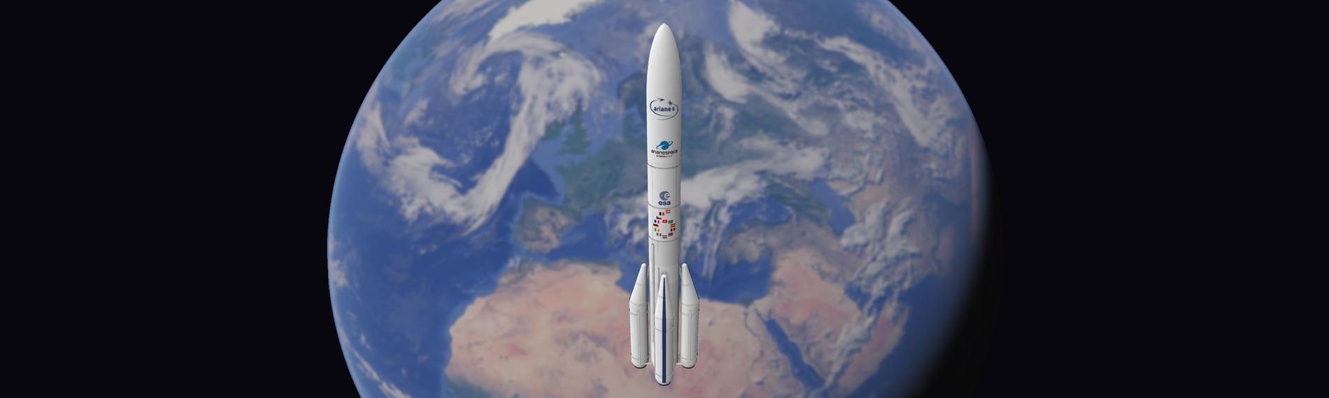 Simulation der ESA-Rakete Ariane 6