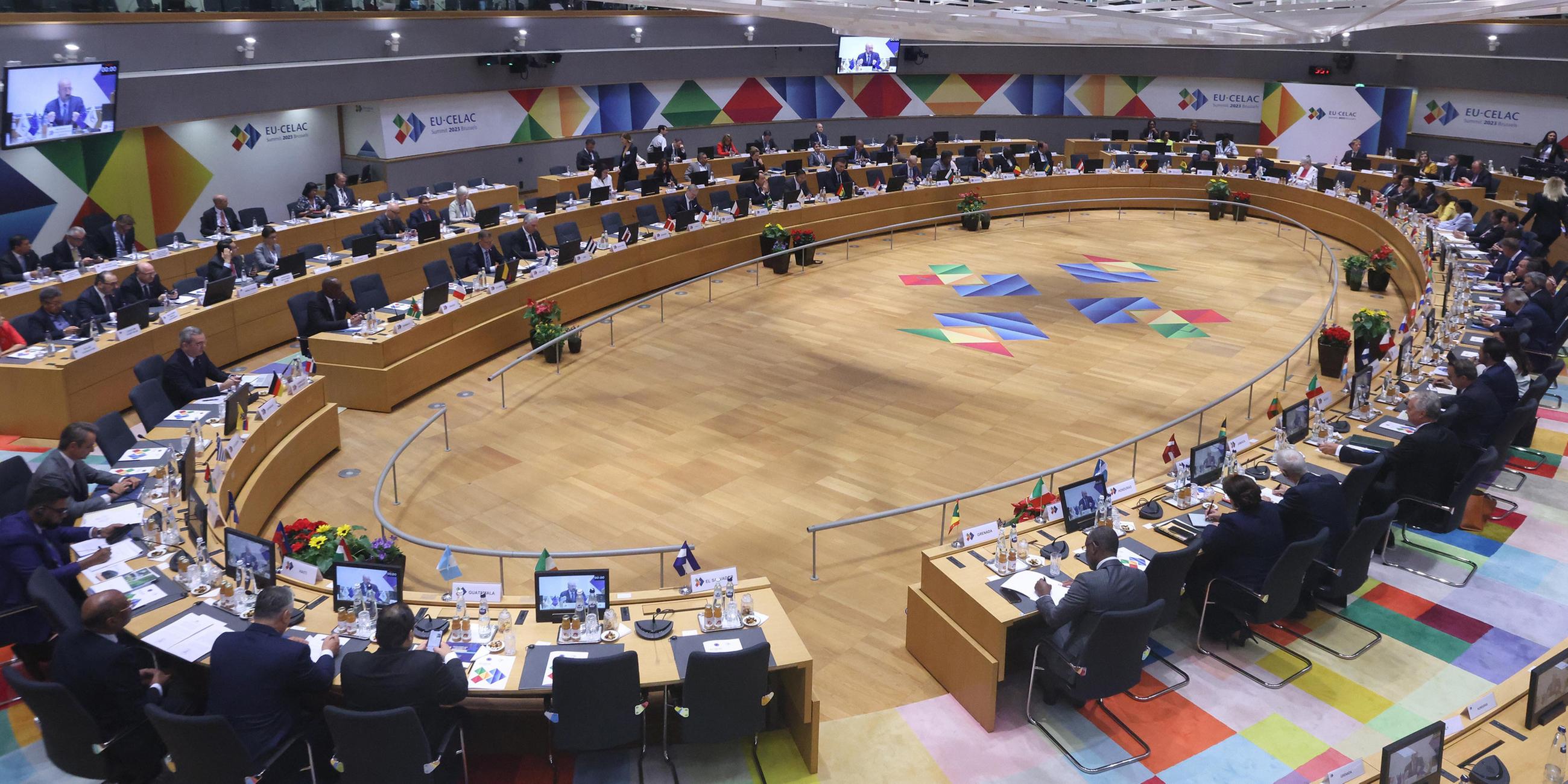 Der EU-Celac Gipfel am 18.07.2023 in Brüssel.