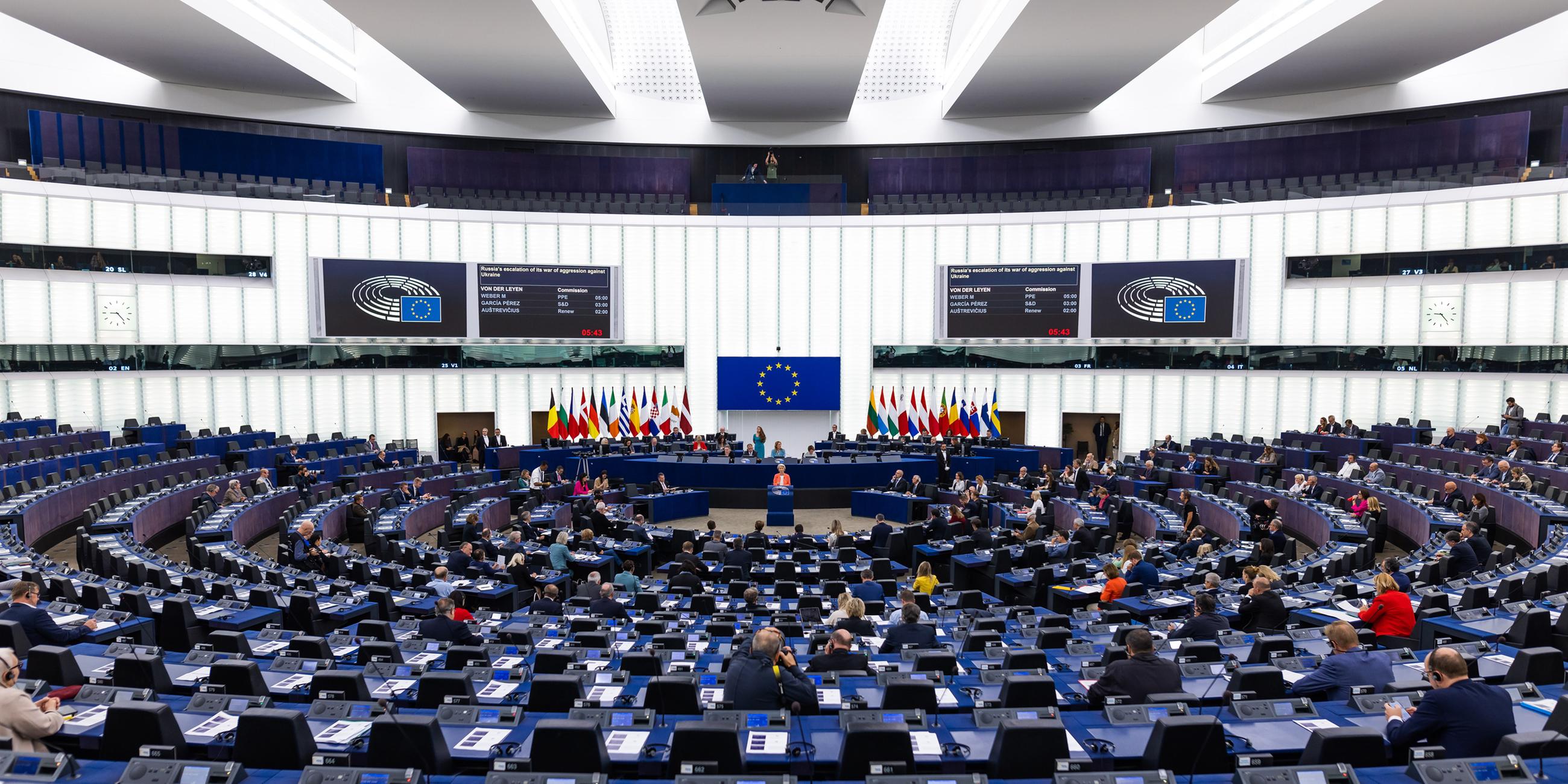 Das Bild zeigt das EU-Parlament in Straßburg.