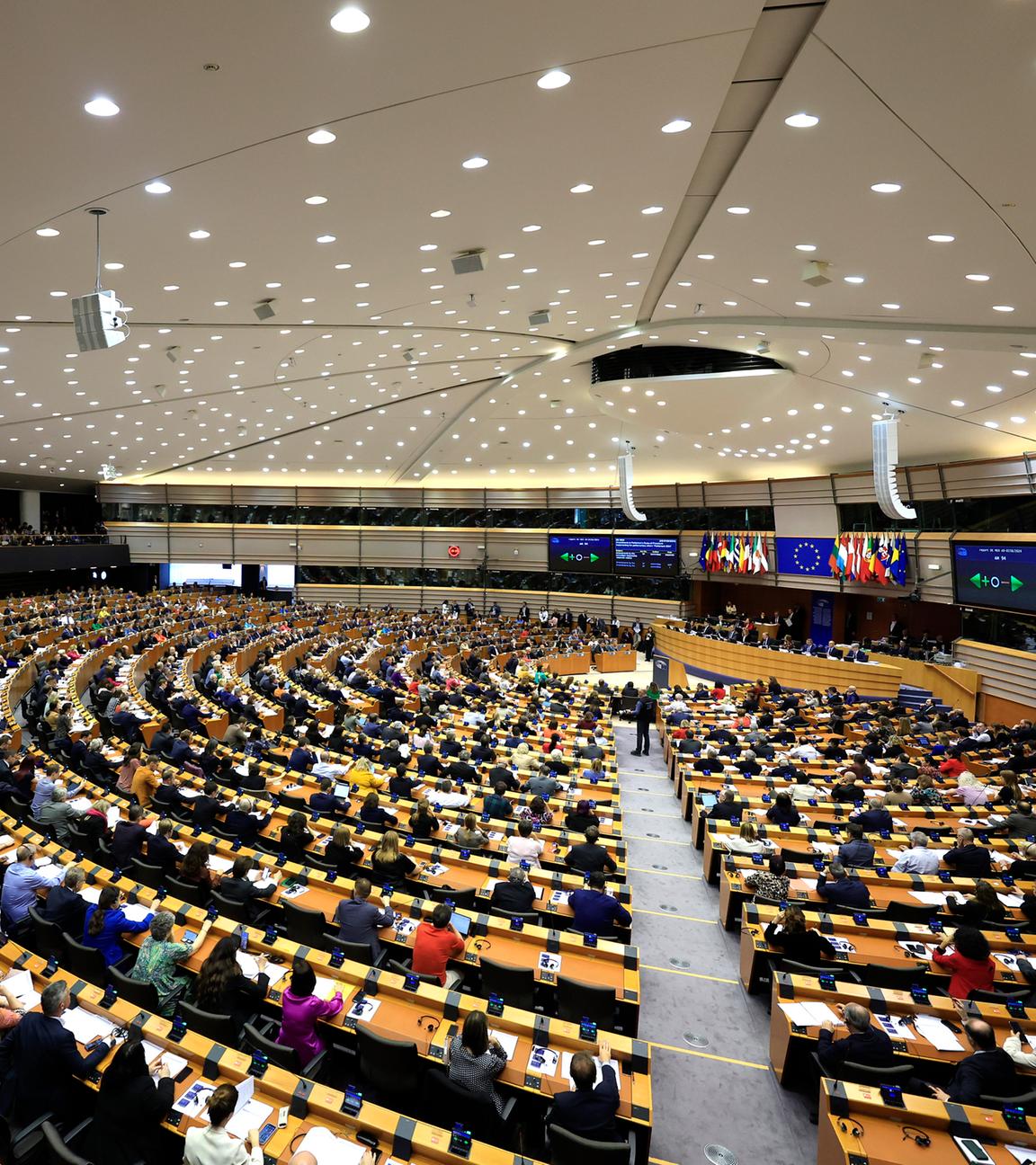 Das EU-Parlament bei der Abstimmung zur Asylreform.