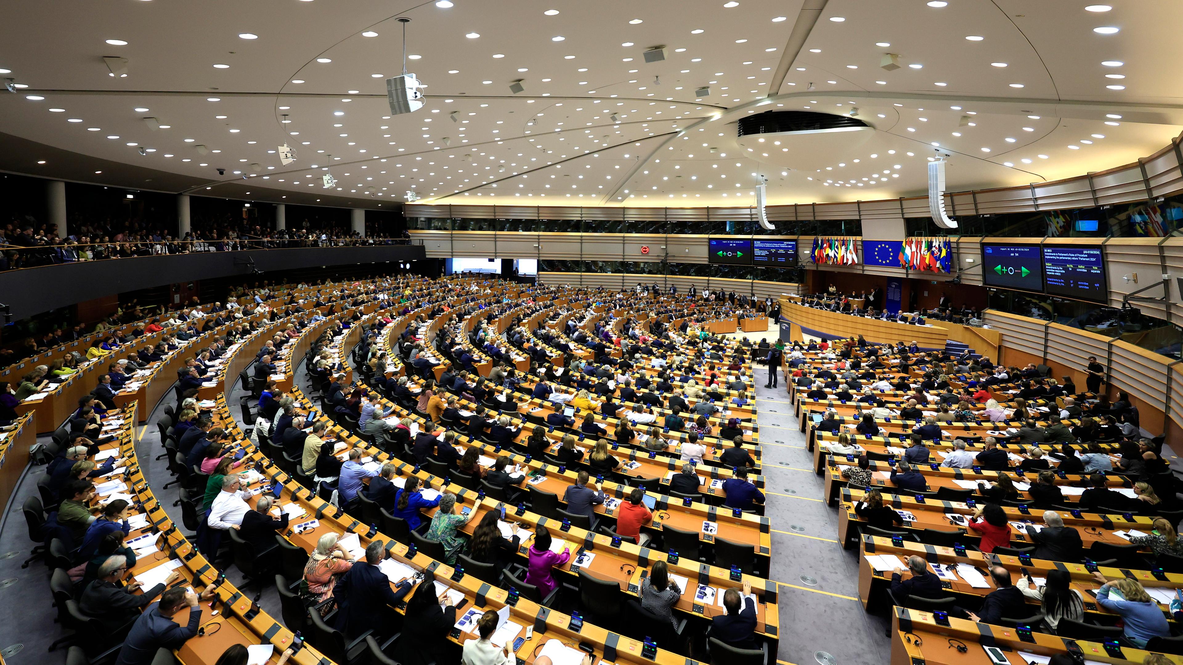 Das EU-Parlament bei der Abstimmung zur Asylreform.