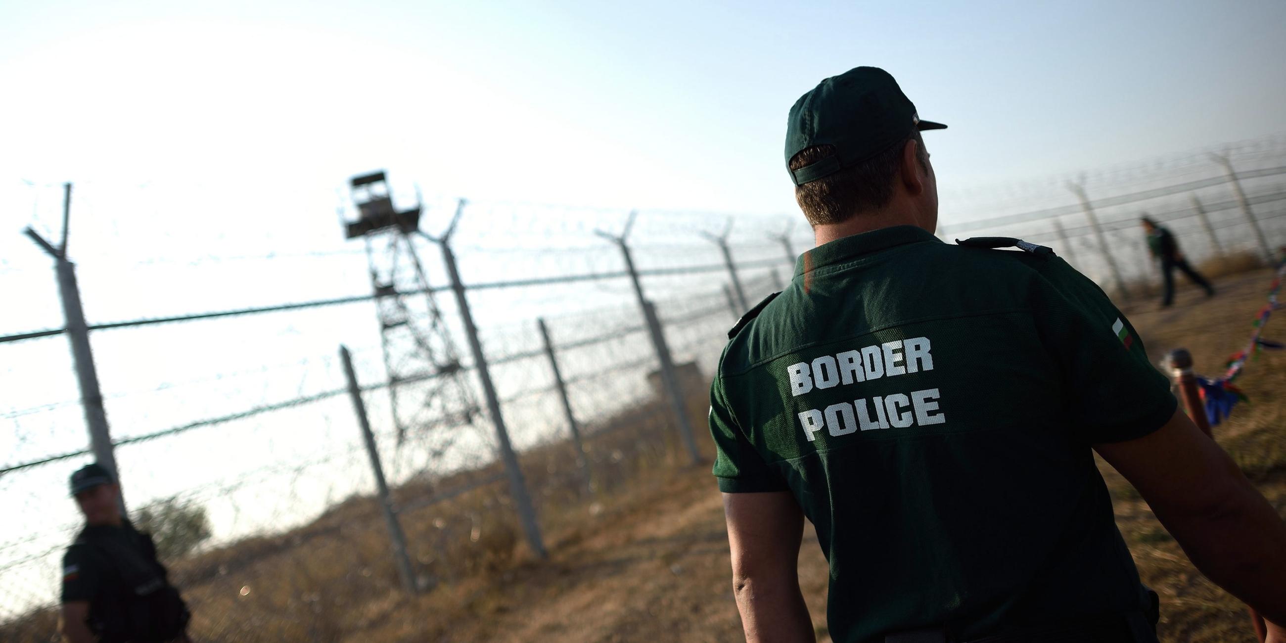 Grenzpolizei an Schengen-Grenze