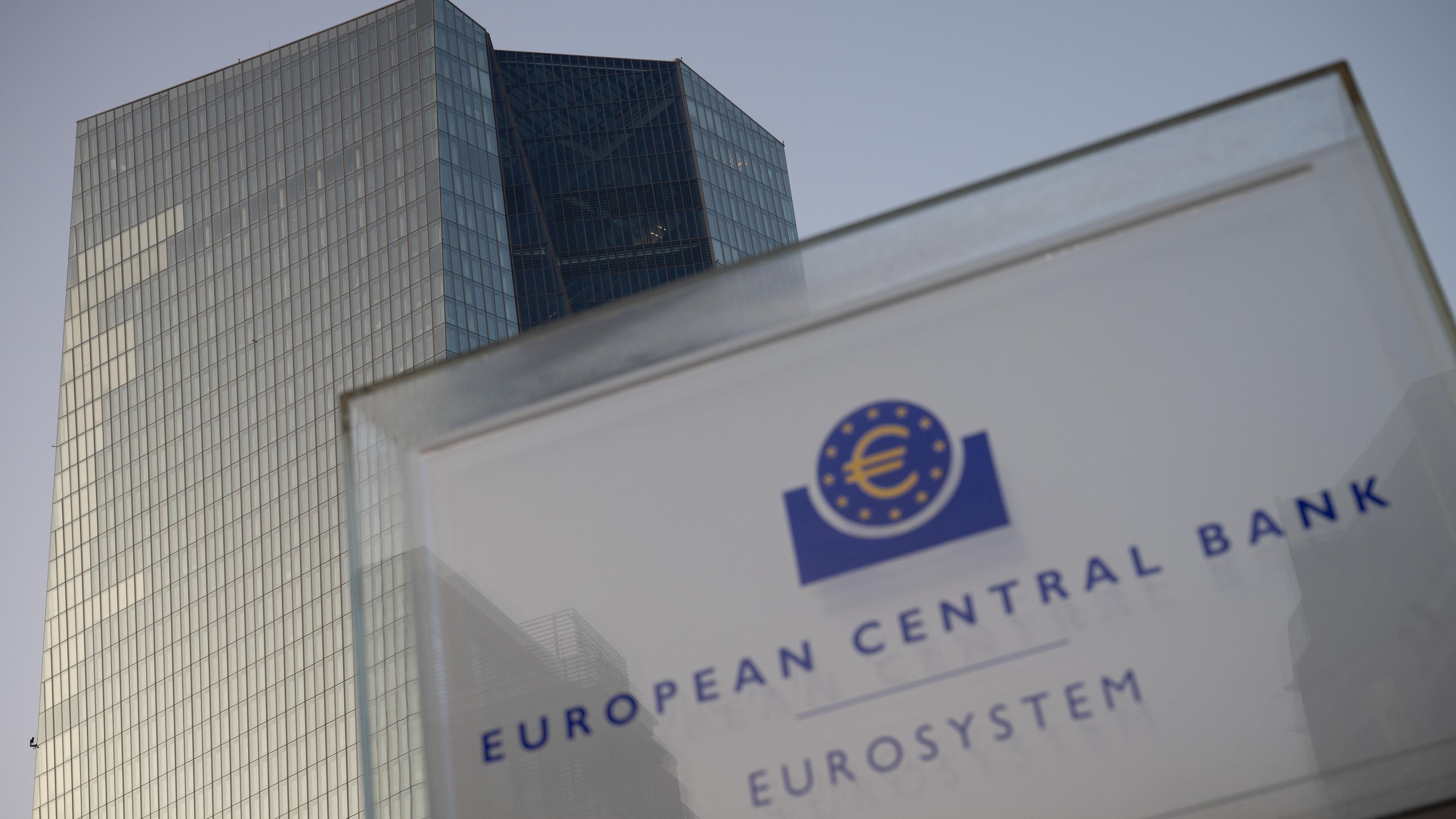Das Gebäude der Europäischen Zentralbank (EZB).