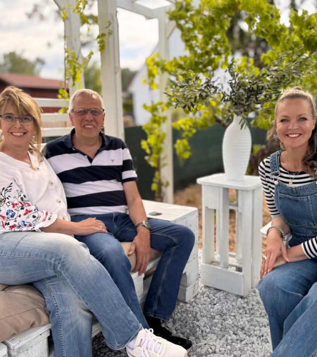 Eva Brenner mit Ehepaar Gerloff