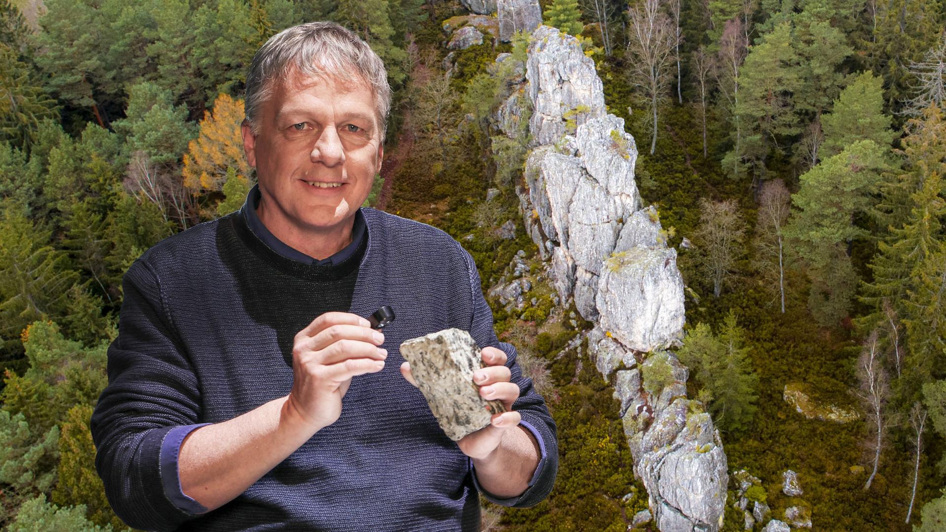 Steinlandschaft im Hintergrund