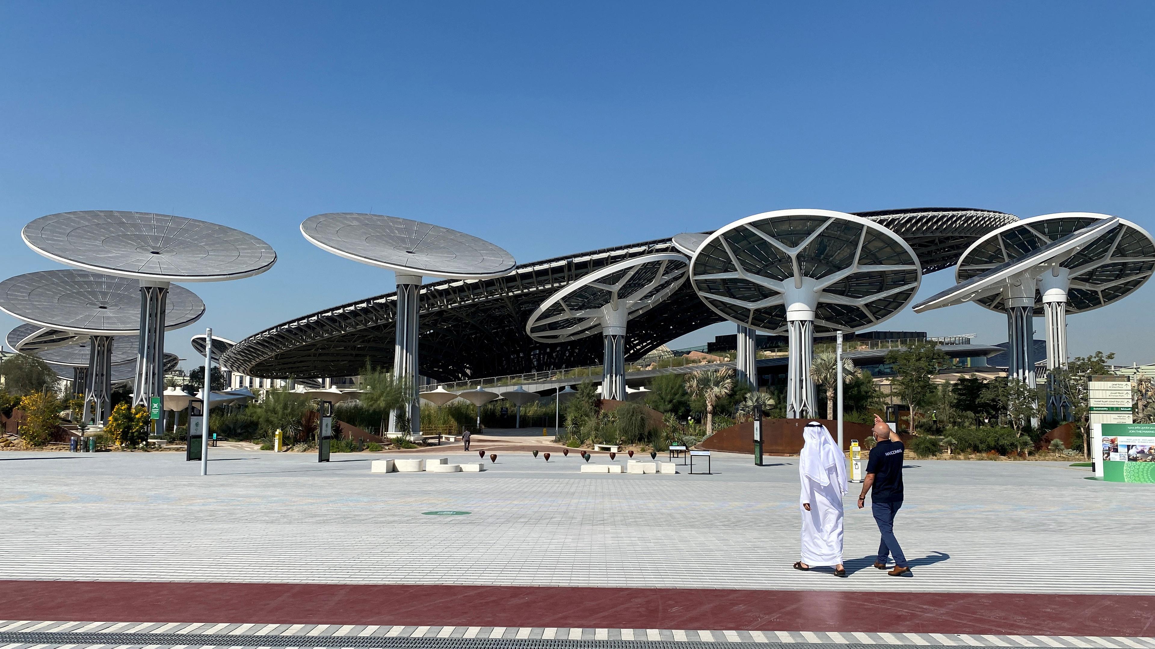 Blick auf das Expo Gelände in Dubai 