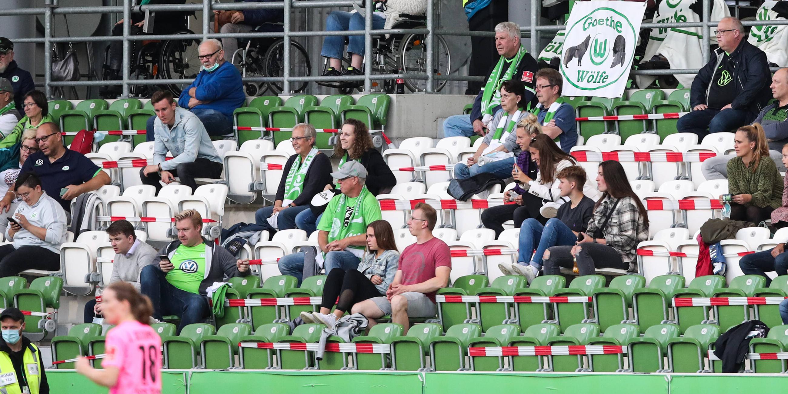 Fans von Wolfsburg im Stadion