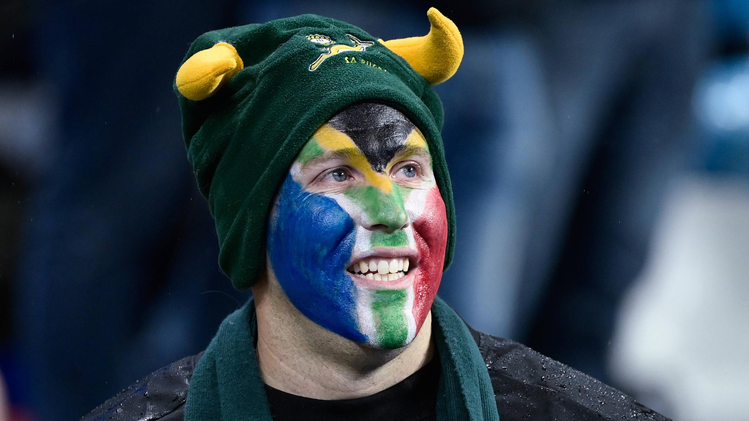 Fan der südafrikanischen Rugby Mannschaft