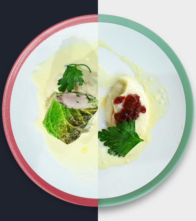 Fasanenbrust im Wirsingmantel 