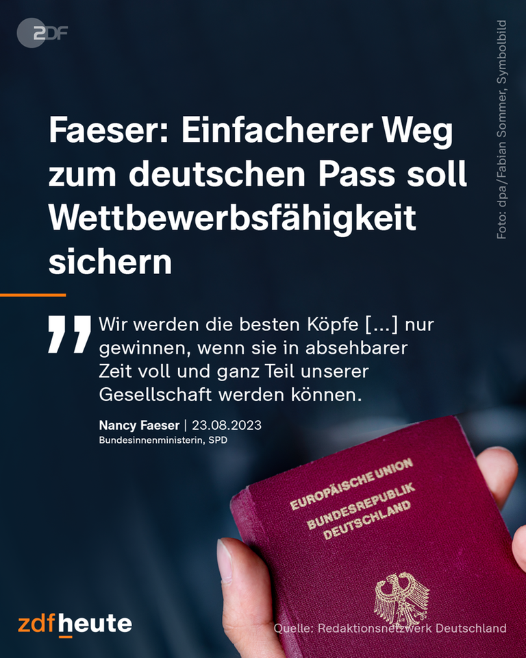 Schriftzug mit deutschen Pass