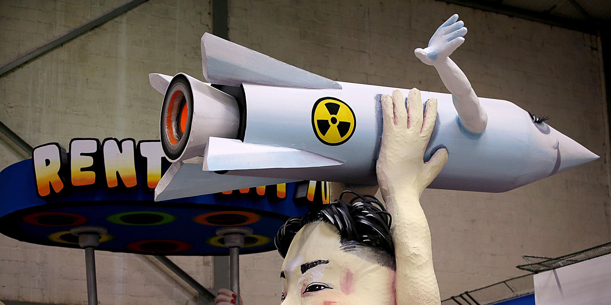 Kim Jong Un prahlt mit seiner Atomrakete.
